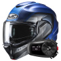 Casque Klapp HJC F100 Reff MC2SF + Kit Bluetooth 5S Solo