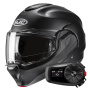 Casque Klapp HJC F100 Semi Flat Black + Kit Bluetooth 5S Solo