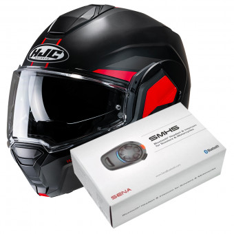 Klapp HJC i100 Beis MC1SF + Kit Bluetooth SMH5 Solo