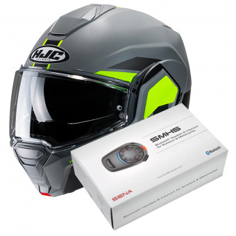 Klapp HJC i100 Beis MC3HSF + Kit Bluetooth SMH5 Solo