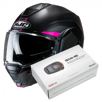Klapp HJC i100 Beis MC8SF + Kit Bluetooth SMH5 Solo