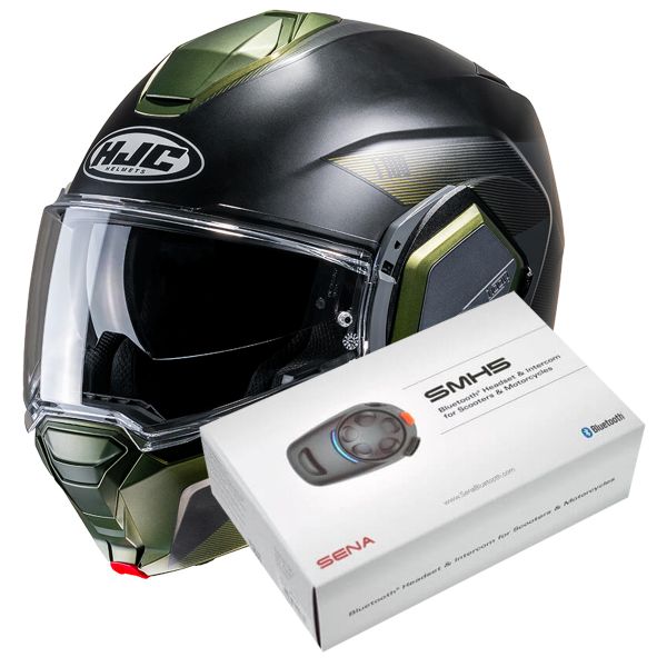 Klapp HJC i100 Beston MC4SF + Kit Bluetooth SMH5 Solo