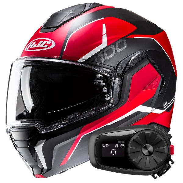 Klapp HJC i100 Lorix MC1SF + Kit Bluetooth 5S Solo Klapp HJC i100 Lorix MC1SF + Kit Bluetooth 5S Solo