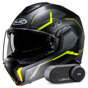 Klapp HJC i100 Lorix MC3HSF + Kit Bluetooth Lokui K30