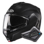 Casque Klapp HJC i100 Metal Black + Kit Bluetooth BT Mini