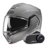 Casque Klapp HJC i100 N. Grey + Kit Bluetooth Lokui K30