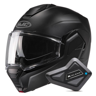 Klapp HJC i100 Semi Flat Black + Kit Bluetooth BT Mini
