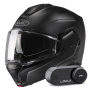 Casque Klapp HJC i100 Semi Flat Black + Kit Bluetooth Lokui K30