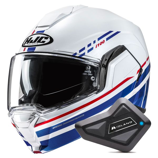 Klapp HJC i100 Sysma MC21 + Kit Bluetooth BT Mini