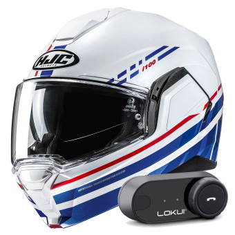 Klapp HJC i100 Sysma MC21 + Kit Bluetooth Lokui K30