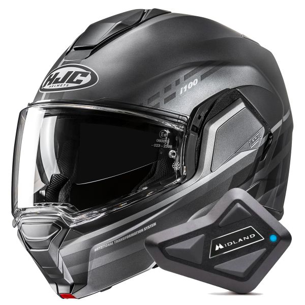 Klapp HJC i100 Sysma MCSSF + Kit Bluetooth BT Mini
