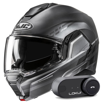 Klapp HJC i100 Sysma MCSSF + Kit Bluetooth Lokui K30