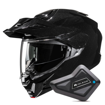 Klapp HJC i80 Metal Black + Kit Bluetooth BT Mini