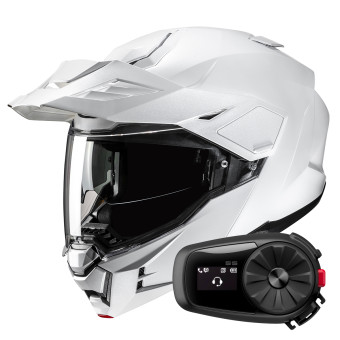 Klapp HJC i80 Pearl White + Kit Bluetooth 5S Solo