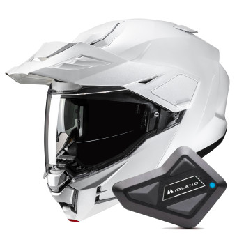 Klapp HJC i80 Pearl White + Kit Bluetooth BT Mini