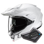 Casque Klapp HJC i80 Pearl White + Kit Bluetooth BT Mini