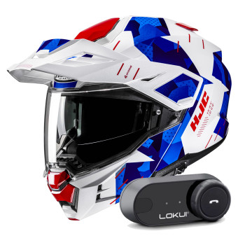Klapp HJC i80 Roki MC21 + Kit Bluetooth Lokui K30
