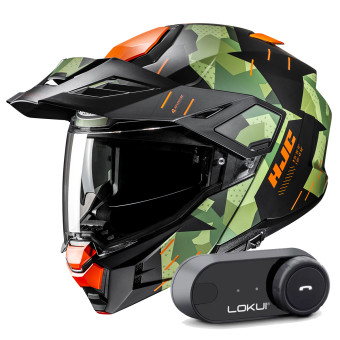 Klapp HJC i80 Roki MC47SF + Kit Bluetooth Lokui K30