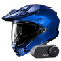 Casque Klapp HJC i80 Semi Flat Metallic Blue + Kit Bluetooth Lokui K30