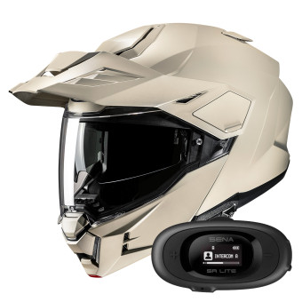 Klapp HJC i80 Semi Flat Sand Beige + Kit bluetooth 5R Lite Solo