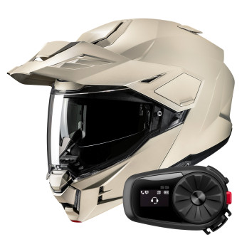 Klapp HJC i80 Semi Flat Sand Beige + Kit Bluetooth 5S Solo