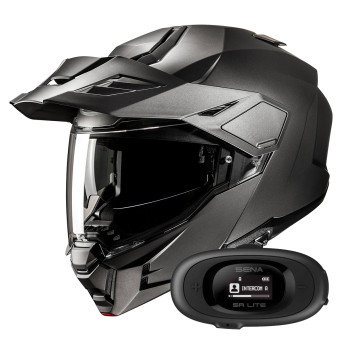 Klapp HJC i80 Semi Flat Titanium + Kit bluetooth 5R Lite Solo