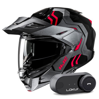 Klapp HJC i80 Velly MC1 + Kit Bluetooth Lokui K30