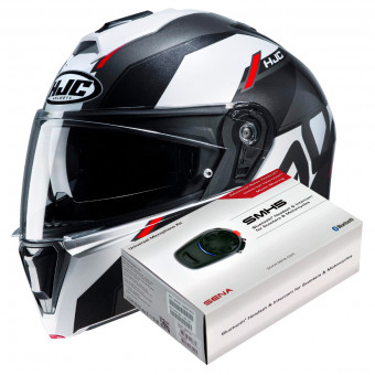 Klapp HJC I90 Aventa MC1 + Kit Bluetooth 5S Solo