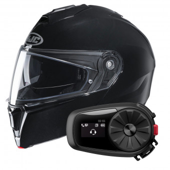 Klapp HJC I90 Black + Kit Bluetooth 5S Solo
