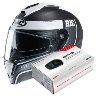 Klapp HJC I90 Davan MC10SF + Kit Bluetooth SMH5 Solo