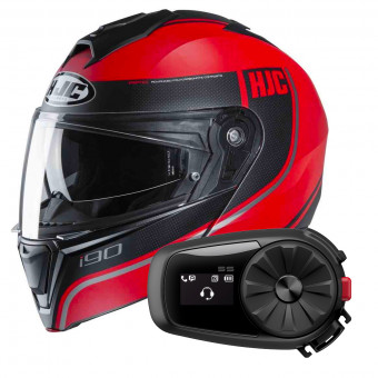 Klapp HJC I90 Davan MC1SF + Kit Bluetooth 5S Solo