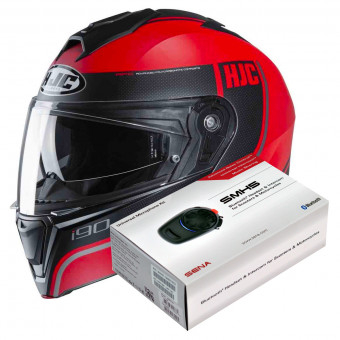 Klapp HJC I90 Davan MC1SF + Kit Bluetooth SMH5 Solo