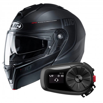 Klapp HJC I90 Davan MC5SF + Kit Bluetooth 5S Solo
