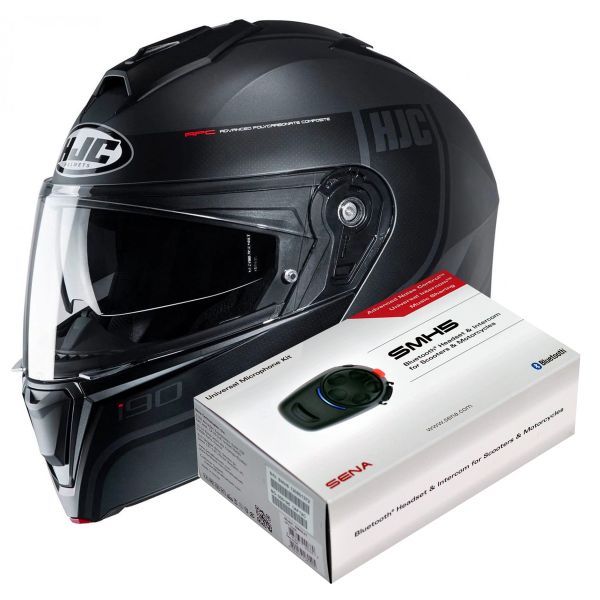 Klapp HJC I90 Davan MC5SF + Kit Bluetooth SMH5 Solo