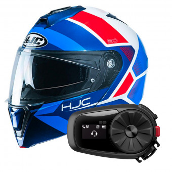 Klapp HJC I90 Hollen MC21 + Kit Bluetooth 5S Solo