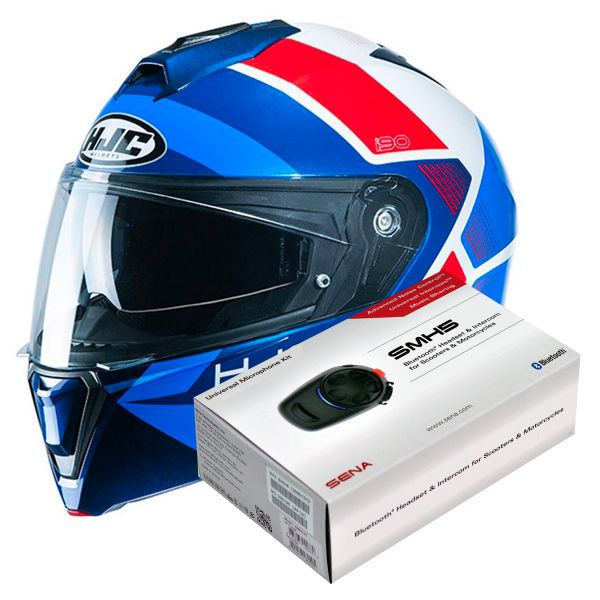 Klapp HJC I90 Hollen MC21 + Kit Bluetooth SMH5 Solo