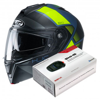Klapp HJC I90 Hollen MC4HSF + Kit Bluetooth SMH5 Solo