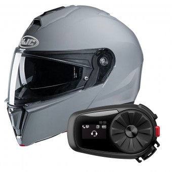 Klapp HJC I90 N.Grey + Kit Bluetooth 5S Solo