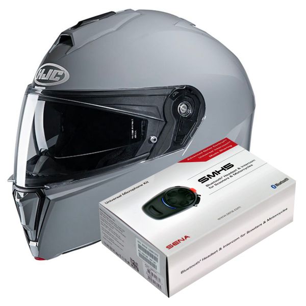Klapp HJC I90 N.Grey + Kit Bluetooth SMH5 Solo
