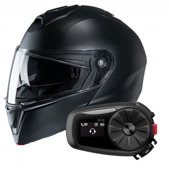 Klapp HJC I90 Semi Flat Black + Kit Bluetooth 5S Solo