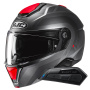 Casque Klapp HJC i91 Arven MC1SF + Kit Bluetooth Smart 11B