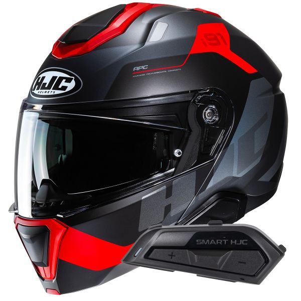 Klapp HJC i91 Carst MC1SF + Kit Bluetooth Smart 21B Flat Black Klapp HJC i91 Carst MC1SF + Kit Bluetooth Smart 21B Flat Black