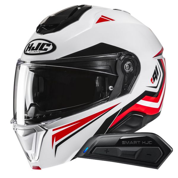 Klapp HJC i91 Tricus MC1 + Kit Bluetooth Smart 11B