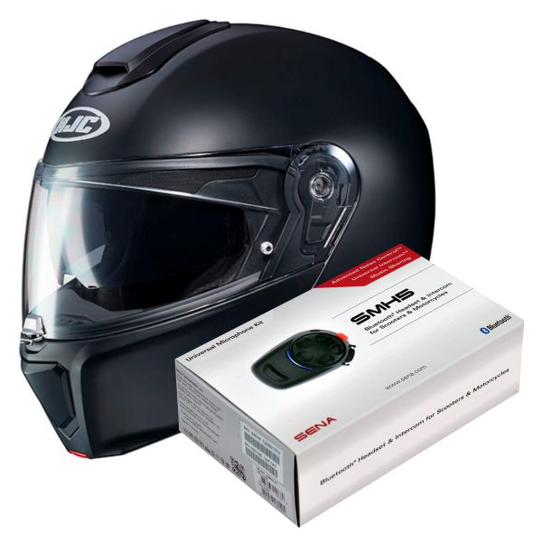 Klapp HJC RPHA 90 S Black + Kit Bluetooth SMH5