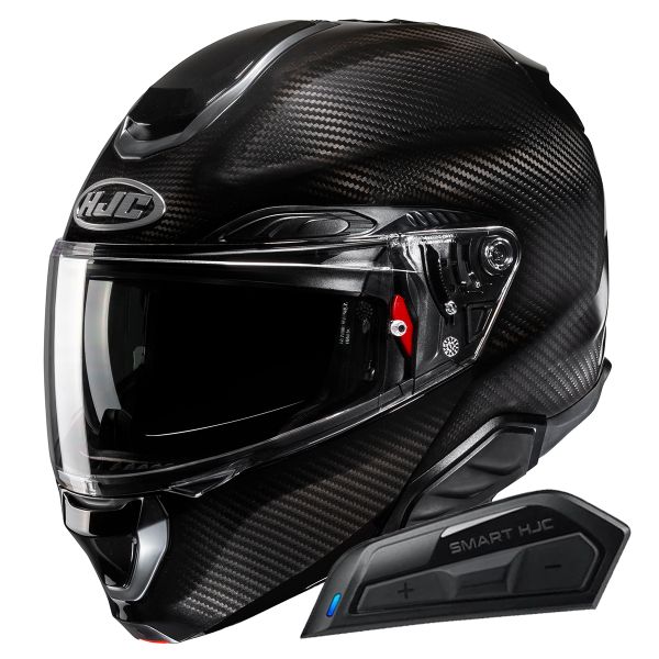 Klapp HJC RPHA91 Carbon Black + Kit Bluetooth Smart 11B