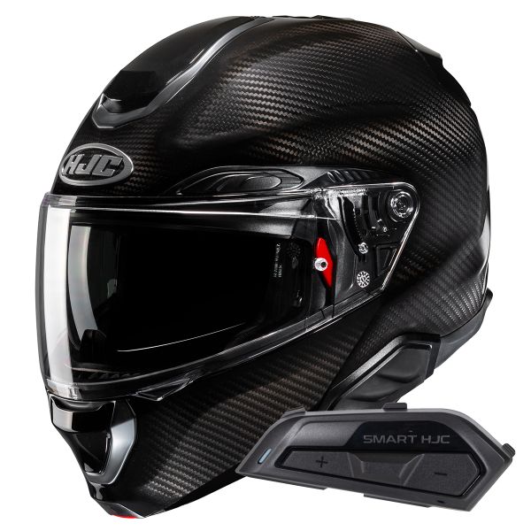 Klapp HJC RPHA91 Carbon Black + Kit Bluetooth Smart 21B