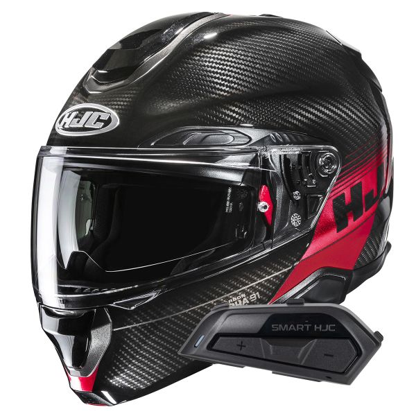 Klapp HJC RPHA91 Carbon Elig MC1 + Bluetooth Kit Smart 21B