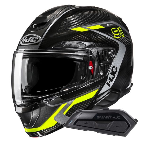 Klapp HJC RPHA91 Carbon Lagos MC3H + Kit Bluetooth Smart 21B