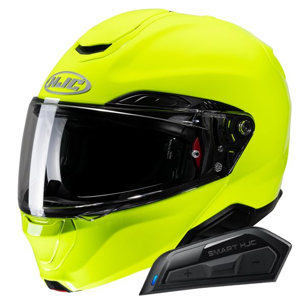 Klapp HJC RPHA91 Fluorescent Green + Kit Bluetooth Smart 11B