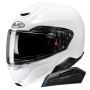 Casque Klapp HJC RPHA91 Pearl White + Kit Bluetooth Smart 11B